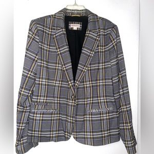 Target Merona Women's Gray Plaid Single-Button Blazer
